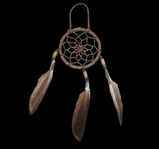 Authentic Handmade Native American Navajo Indian Dreamcatcher w/ Photo of Artist