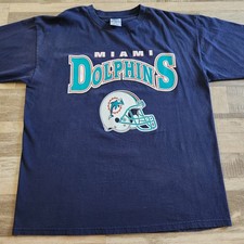 Miami Dolphins T-Shirt XXL Dynasty NFL Graphic Vintage 90s Is A No Cracking