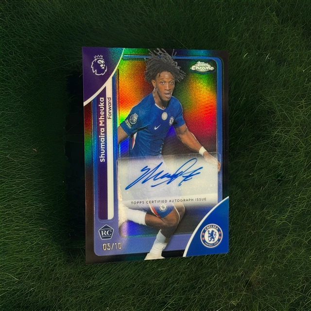 2026 Topps Chrome Premier League Chelsea RC Shumaira Mheuka Auto Black /10