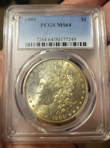 New Listing1900 Morgan Silver Dollar $1 PCGS MS64, Philadelphia Mint - Better Date - Toned