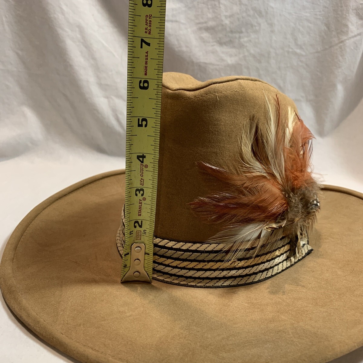 Vintage‎ Brown Cowboy Hat Feather Band Western Fedora Style Hush Puppies Small Hush Puppies Vintage Hat Brown Suede and | Mercari main image 3