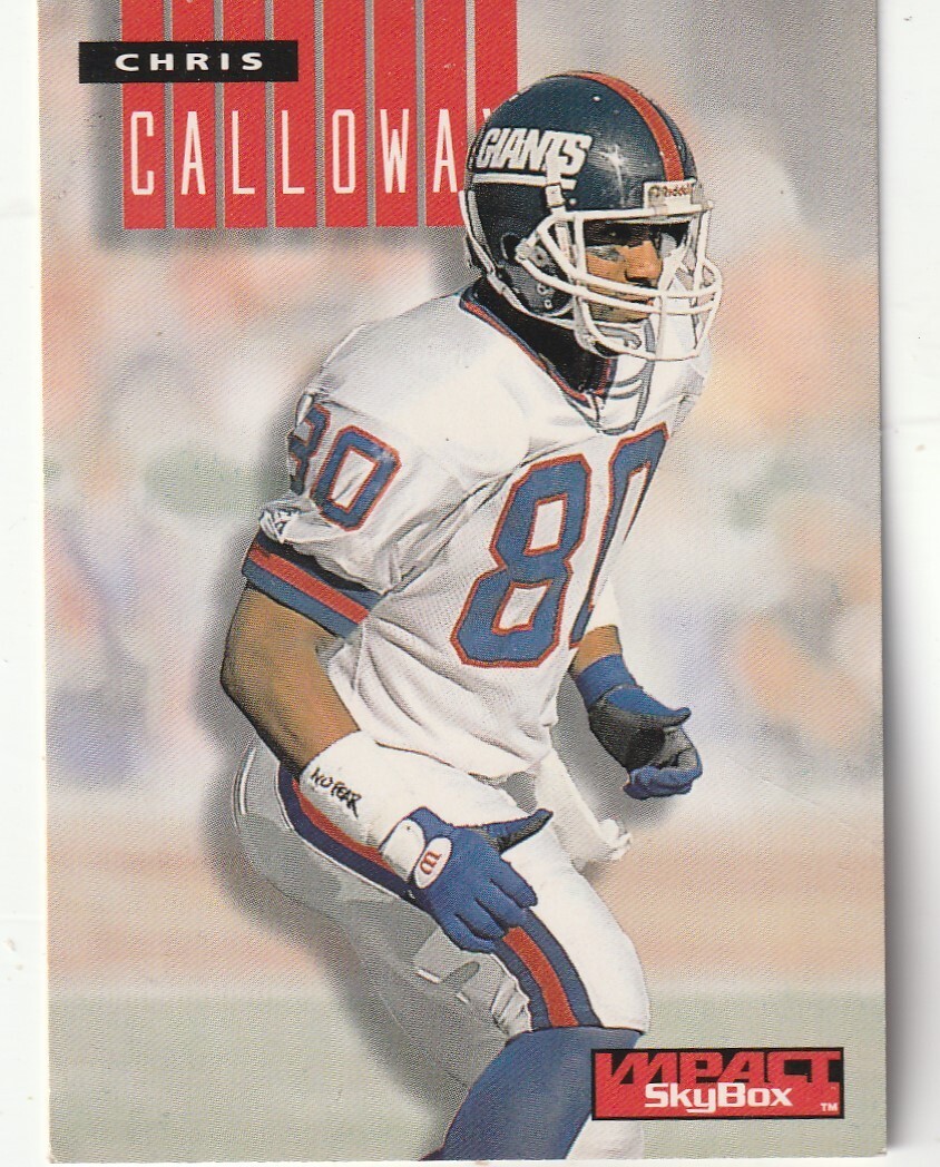 FREE SHIPPING-MINT-1994 SkyBox Impact #191 Chris Calloway GIANTS