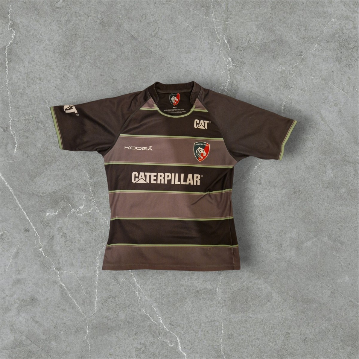Maillot Rugby Leicester Tigers 2015-2016 Kooga - Taille Jeune L - Vert Et Blanc
