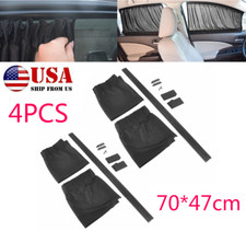 4x Foldable Car Side Window Curtain Auto Uv Protection Sun Shade Accessories Usa