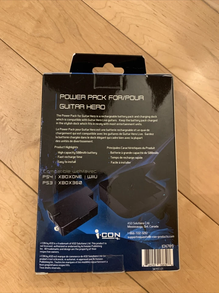 Guitar Hero Rechargeable Power Pack NEW FAST SHIPPED Xbox One 360 PS3/PS4 Wii U - Image 2 of 2