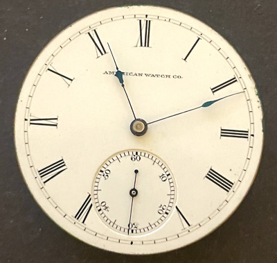Antique 1876 Waltham PS Bartlett 1874 Pocket Watch Movement Parts/Repair 10s 15j