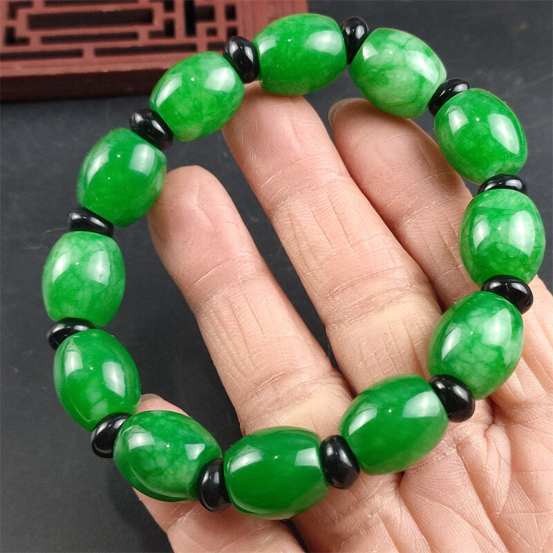 Green Jades Bracelet Men Women Money Attraction Lucky Bracelets Elastic  Line Natural Stone Beads Healing Crystal Jewelry Gifts - AliExpress