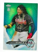 Ronald Acuna Jr. 2021 Topps Chrome Ben Baller Icy Blue Refractor #I-3 #'d 38/75