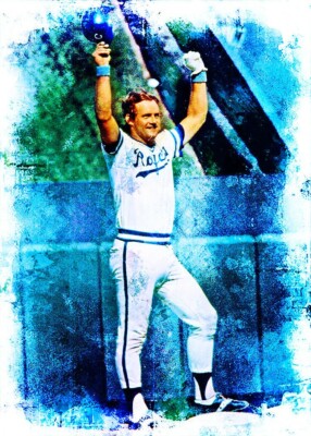 2021 GEORGE BRETT KCR 6/10 ORIGINAL PRINT ART SKETCH CARD ARTIST SIGNED 
