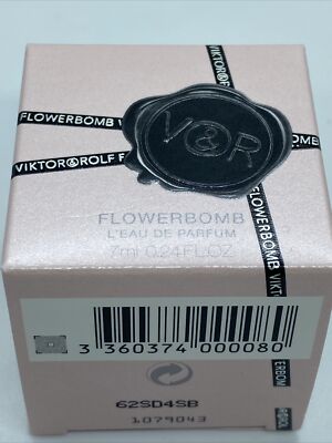 NEW NIB Viktor & Rolf FLOWERBOMB L'Eau De Parfum 7ml/0.24oz Mini Bottle ATHnTIC
