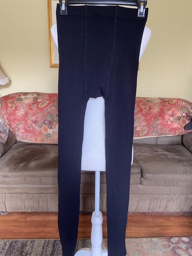 Ellen Tracy 2 PAIR Fleeced Tights Black 