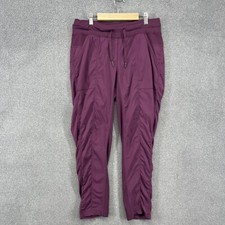 Lululemon Dance Studio Pants Women 8 Purple Ruched Drawstring Cinched Athleisure