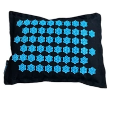 TUYOI Acupressure Mat and Pillow Set Back Neck Pain Relief Black with case