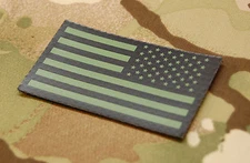 Infrared Reverse US Flag Uniform Patch IR US Army Navy USN USAF SEAL Green Hook