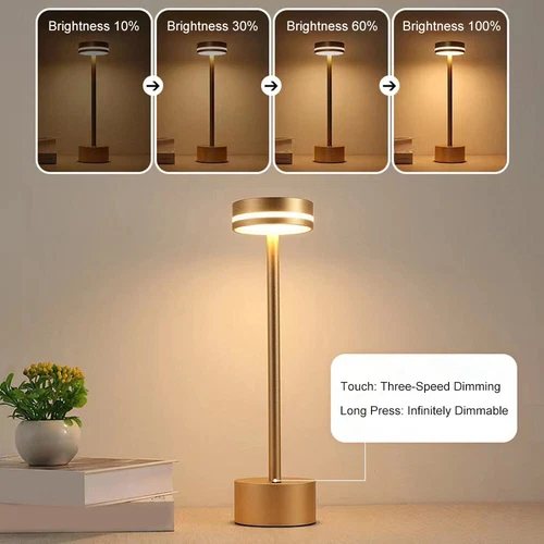 1-3 PCS Rechargeable Cordless Table Lamp Portable Battery Powered LED Desk Lamps - Picture 3 of 20