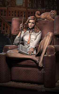 Hermione in the Common Room Sculpture V1(300mm)/3D Model/Unassembled/Unpainted