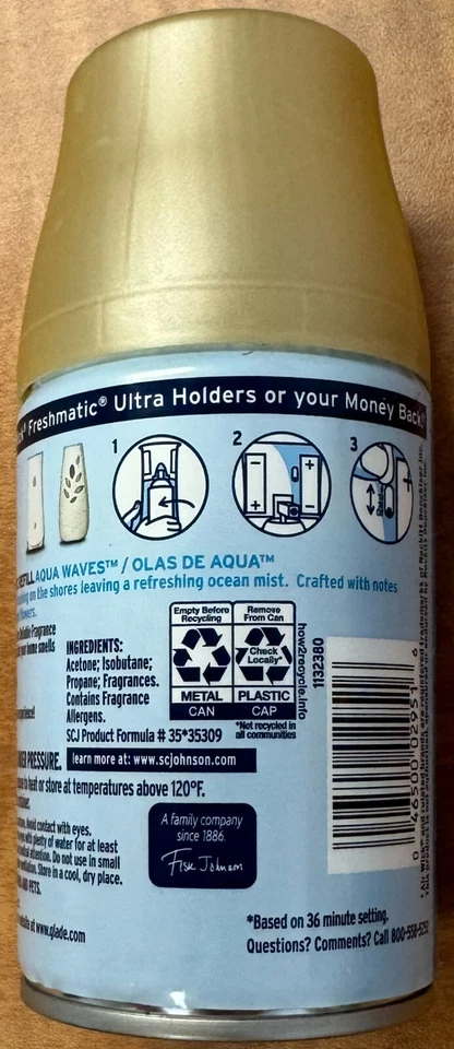 Автоматический освежитель воздуха 6 Glade Aqua Waves свежая морская соль и островные цветы - Изображение 2 из 2