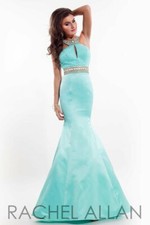 Rachel Allan Aqua Mint 7215 Stunning Pageant Gala Gown sz 0 NWT SALE