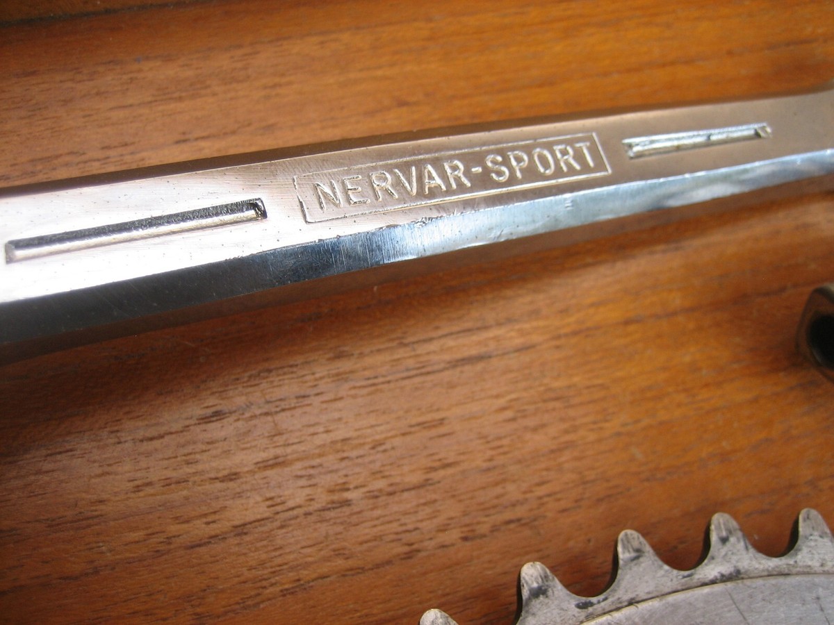 ビンテージ フランスNERVAR社製 コッタードクランク French NERVAR 52/42T SQUARE TAPER CRANK SET W/BB Pedals