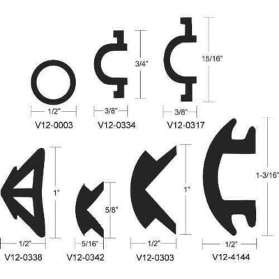 Taco 1'' Black Flex Insert 70' #V12-0303BKA70-1