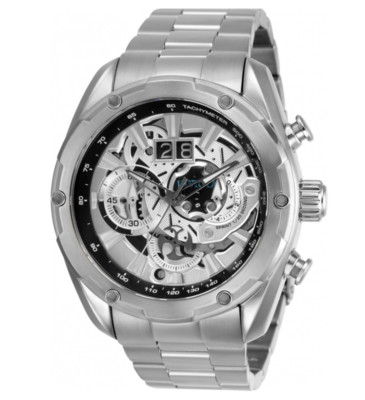 Invicta Speedway Men's 50mm Skeleton Dial Silver Miyota Chronograph Watch 30036