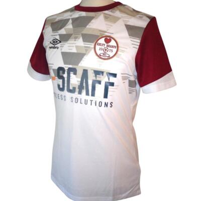 Kelty Hearts Umbro Auswärts Fußball Hemd 2023-24 Neu Herren Trikot BNWT Oberteil