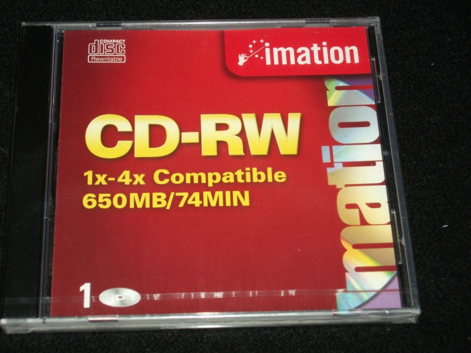 NEW IMATION CD-RW<>560MB/74 min <> 1X-4X 51122 12381