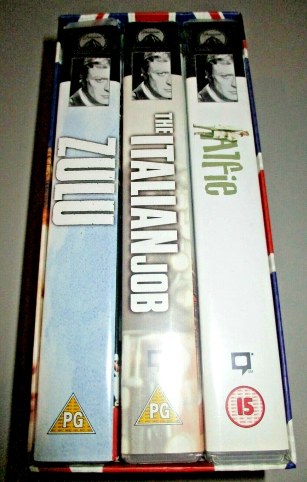 The Michael Caine Collection Special Edition VHS Box Set/Alfie/Italian Job/Zulu  Foto 2 de 4