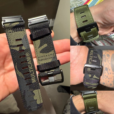 Nylon Watch Band Strap For Garmin Fenix 7X7 Pro Solar/6X 6 Sapphire 5 5X Plus