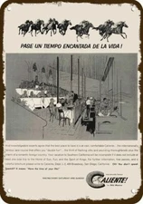 1959 CALIENTE HORSE RACE TRACK TIJUANA Vntg-Look DECORATIVE REPLICA METAL SIGN