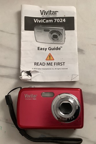 Vivitar ViviCam 7024 7.1MP Digital Camera - Red- F=5.1mm. F2.8