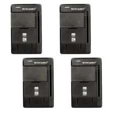 4PACK 3.7V Universal Indicator Wall Battery Charger For Cell Phone and Camera