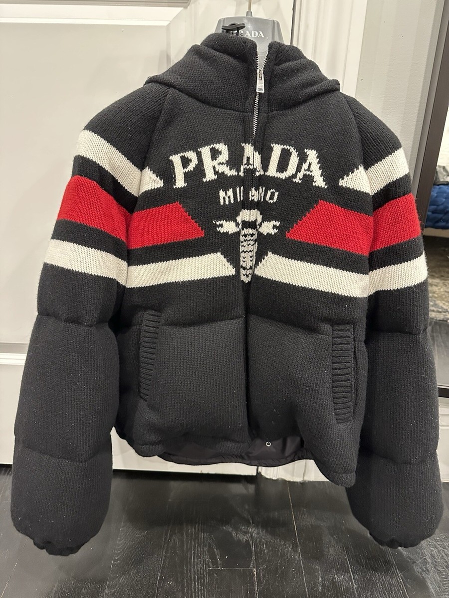 ジャケット・アウター Prada Sport Logo Long Hooded Coat Prada Hooded Jacket Coat Ski Down Authentic | eBay