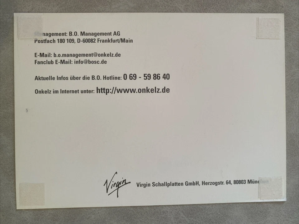 BÖHSE ONKELZ ROCK MUSIK signed signiert Autogramm Autogrammkarte - Bild 2 von 2