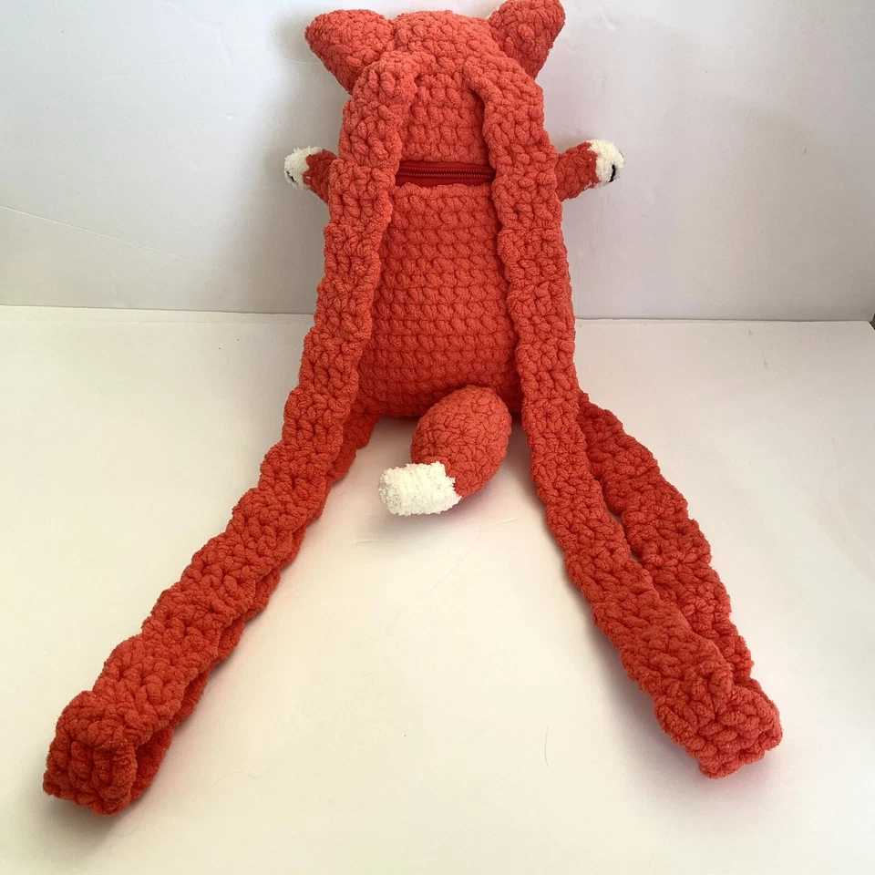 Mochila Crochet Fox Linda Bolsa de Peluche de Otoño Accesorios de Otoño Foto 4 de 4