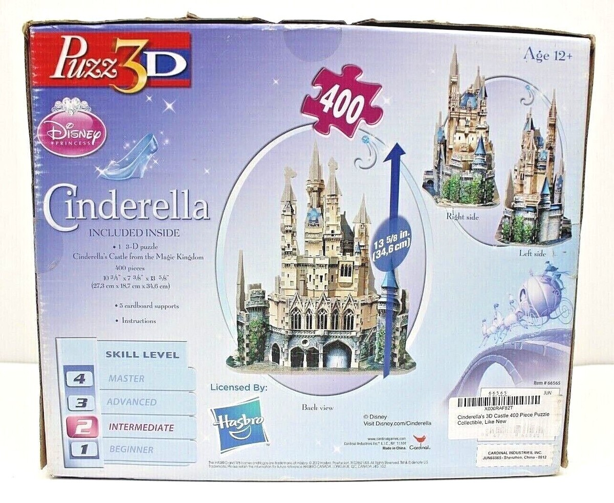 Disney Princess Cinderella 3D Castle Puzzle 400Pcs Intermediate