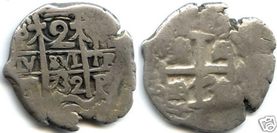 BOLIVIE PHILIPPE V 2 REALES 1732 POTOSI TRES RARE !!! - Photo 1/1