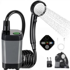 Portable Shower Camping Shower Camp Outdoor Shower Pump Electric Rechargeable UK