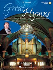 Great Hymns Trumpet Solo Christian Sheet Music Play-Along Book Online Audio
