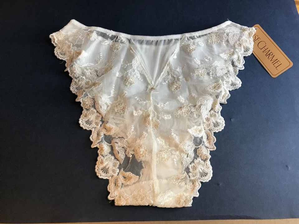 Vintage Lise Charnel French Lingiere Brief Rose de Vent Nacre L - Image 2 of 4