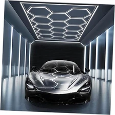  Hexagon Garage Light: Higher 14 HEX WITH BORDER(190.2"L x 95.7"W x 1.4"H)