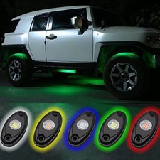 Pair LED Rock Lights Waterproof Off Road Car SUV Truck Boat ATV UTV Motorcycle