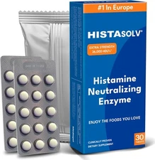HISTAsolv Extra Strength DAO Enzyme Supplement for 30 Count (Pack of 1) 