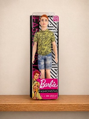 Ken Barbie Fashionista 139 Ginger Redhead In Jean Shorts New
