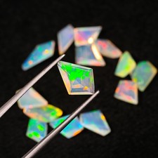 Natural Ethiopian Opal Fancy Cut, Loose Gemstone Multi Fire Opal Rose Cut 9 Ct