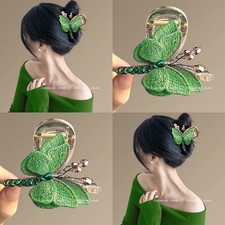 1PC Embroidered Butterfly Hair Claw Clip Retro Style Hair Accessory Women Girls