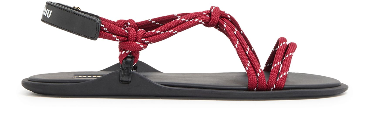 MIU MIU Rope Red Thong Sandals New & Authentic | eBay