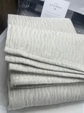 $854 SFERRA ONDATE KING BLANKET COVER LONG STAPLE COTTON BLUEFIN 114x100” NEW