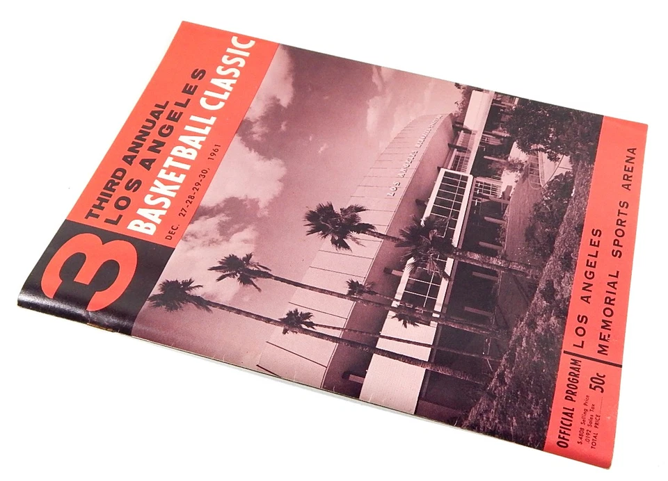 1961 Third Annual Los Angeles Classic Vintage College Basketball Program - Image 4 of 4