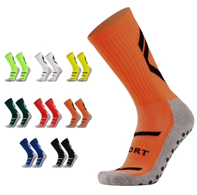 Grip Dots Anti-Slip Soccer Basketball Sports Socks Skid Resistant Multicoloured
